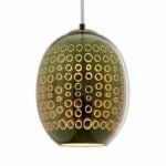 Lustra 3D Sticla – Chrome Circles - imagine 2