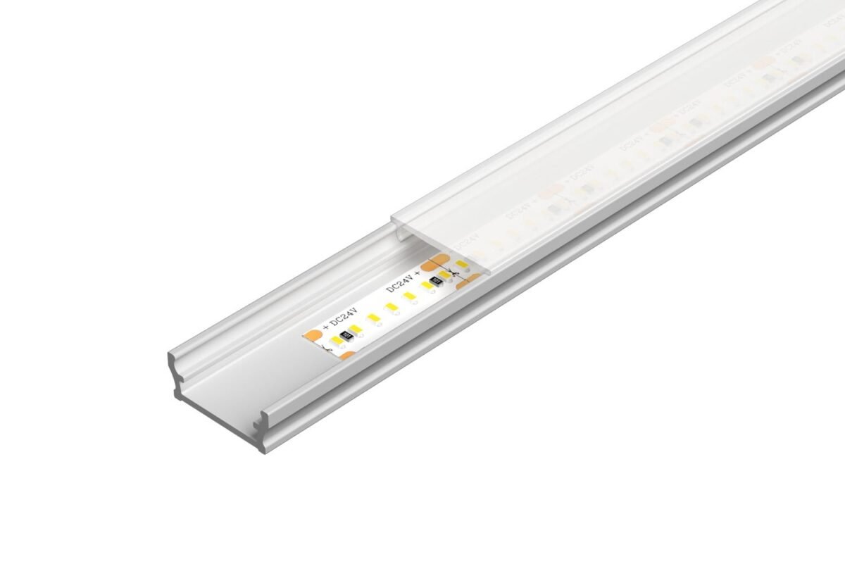 alu profile led pro 1 silver anodized 2m surface recessed bergmen 1