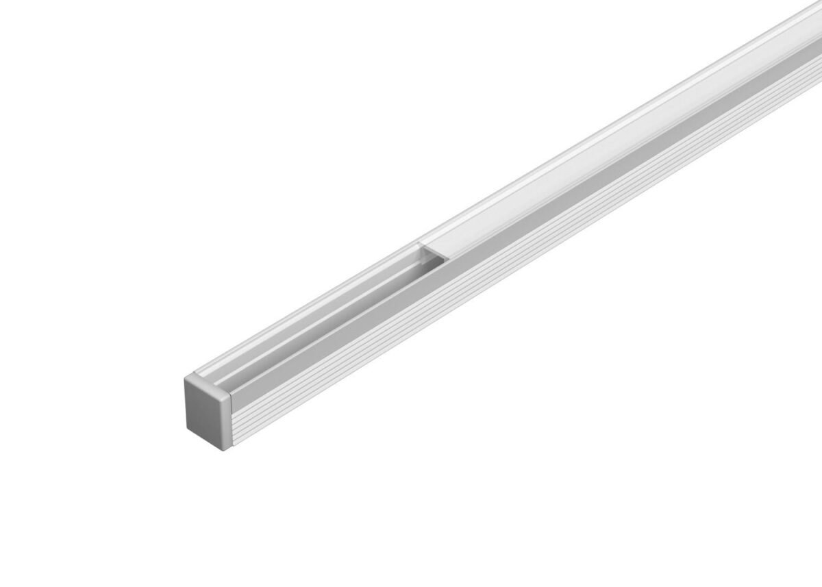 alu profile led pro 9 silver anodized 1m recessed bergmen 5