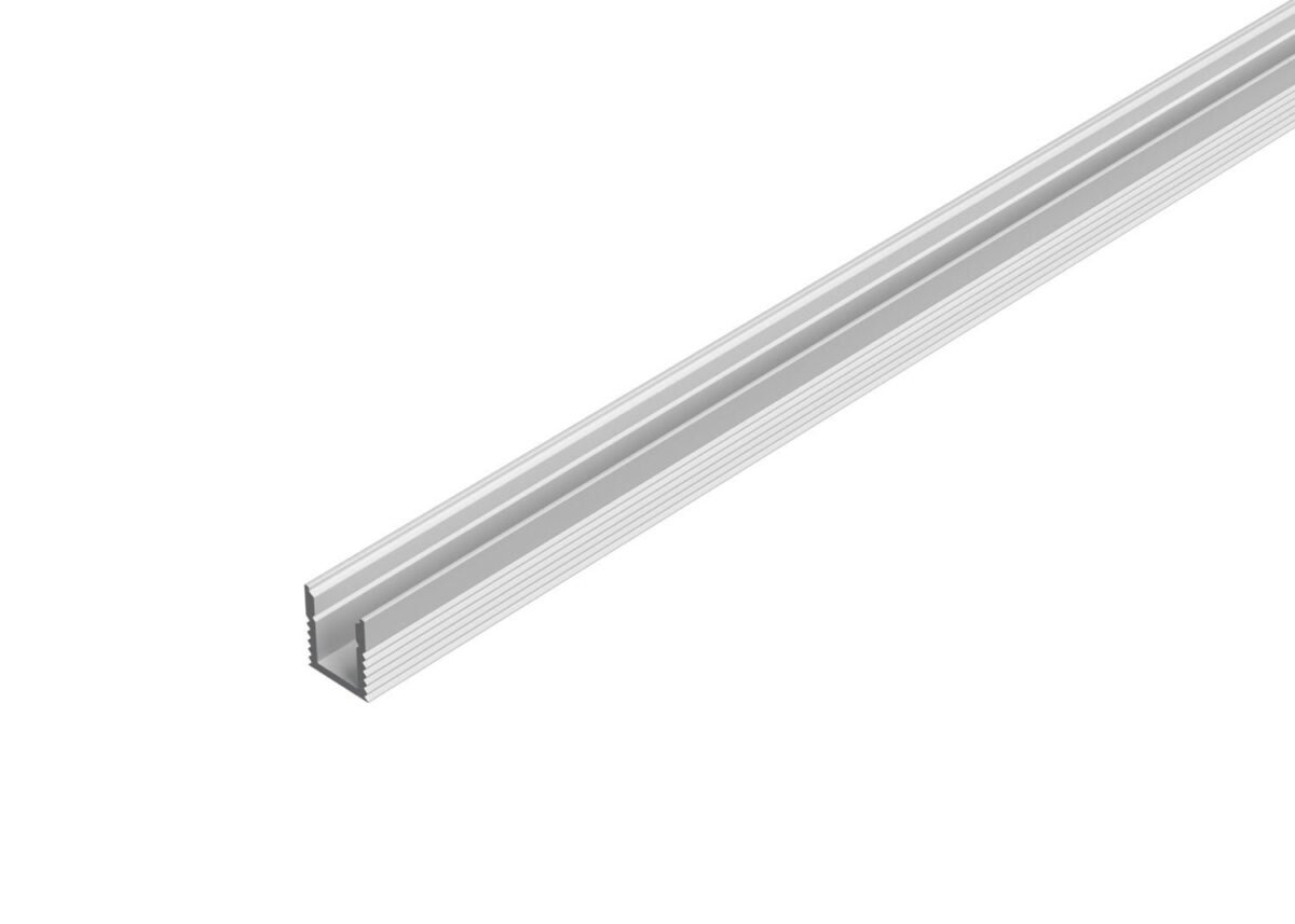 alu profile led pro 9 silver anodized 2m recessed bergmen 7