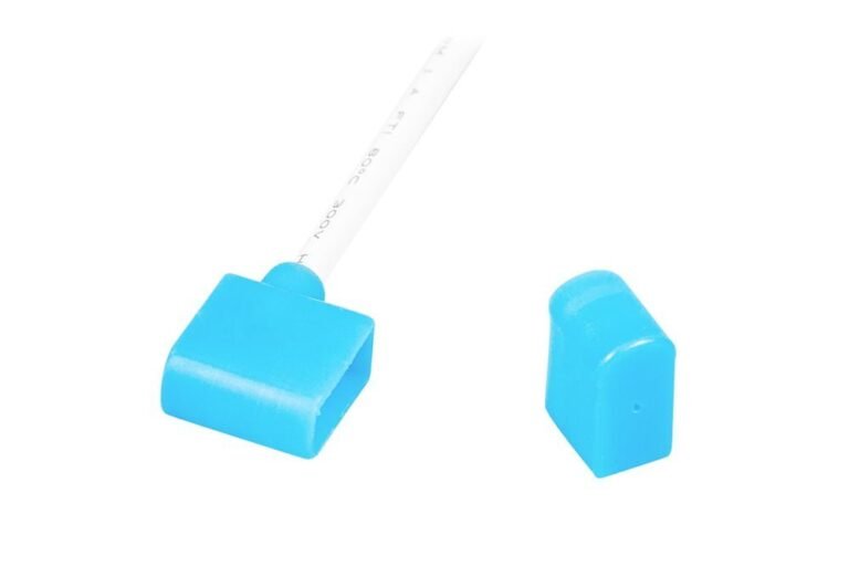 endcap power connection bottom ending light blue