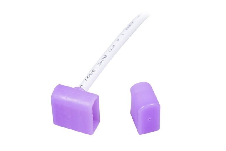 endcap power connection straight purple flex hxr 1