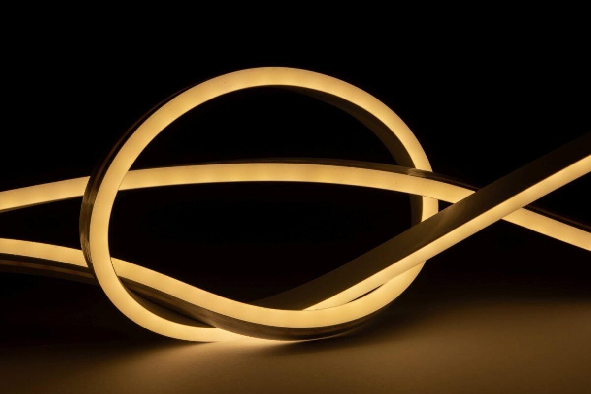 neon flex hr eco end cap light yellow bergmen 3