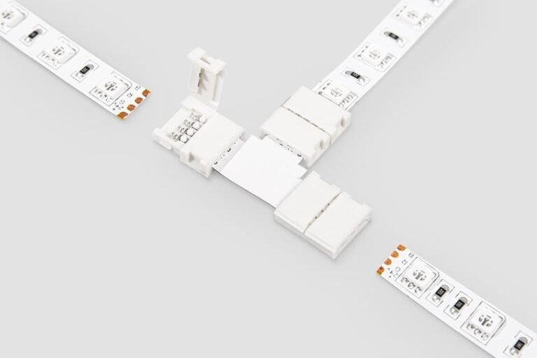 slim t connector for led strips rgb 10mm 1