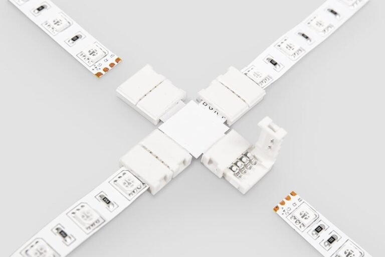 slim x connector for led strips rgb 10mm 1