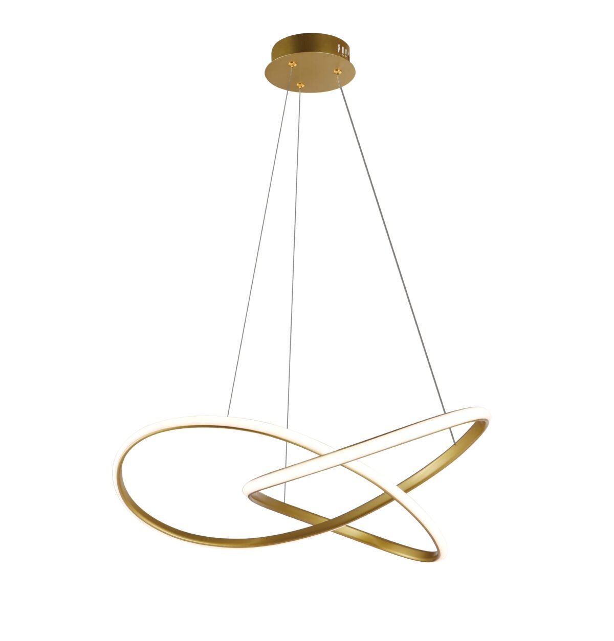 LED Suspensie Lampă 30W Satin Gold - imagine 1