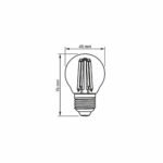 Bulb LED videx-e27-G45-6W-Fil-Amber-WW - imagine 3
