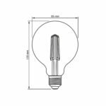 Bec LED videx-e27-G95-7W-Fil-DIM-NW - imagine 3